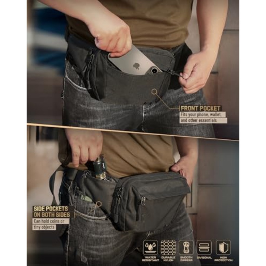 Tactical Concealed Carry Fanny - đánh giá và giá Edc Concealed Carry Fanny Pack