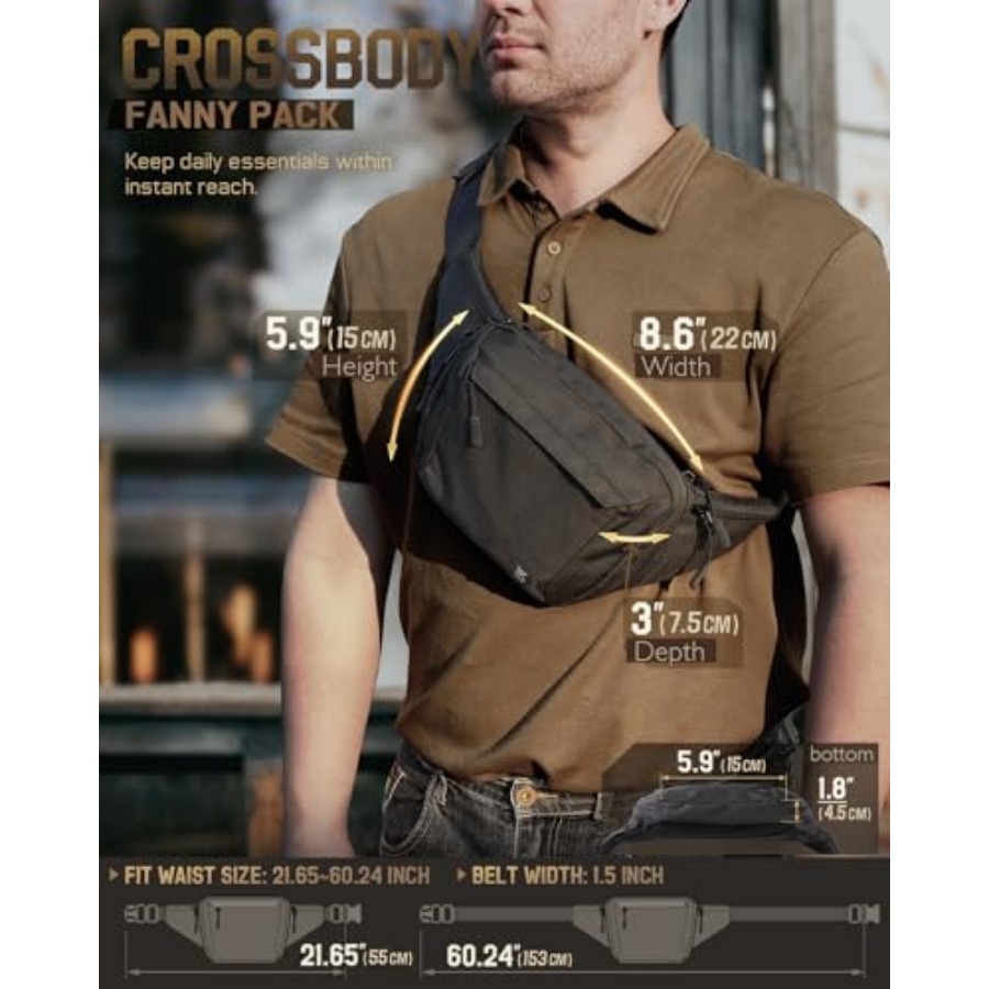 Tactical Concealed Carry Fanny - đánh giá và giá Edc Concealed Carry Fanny Pack