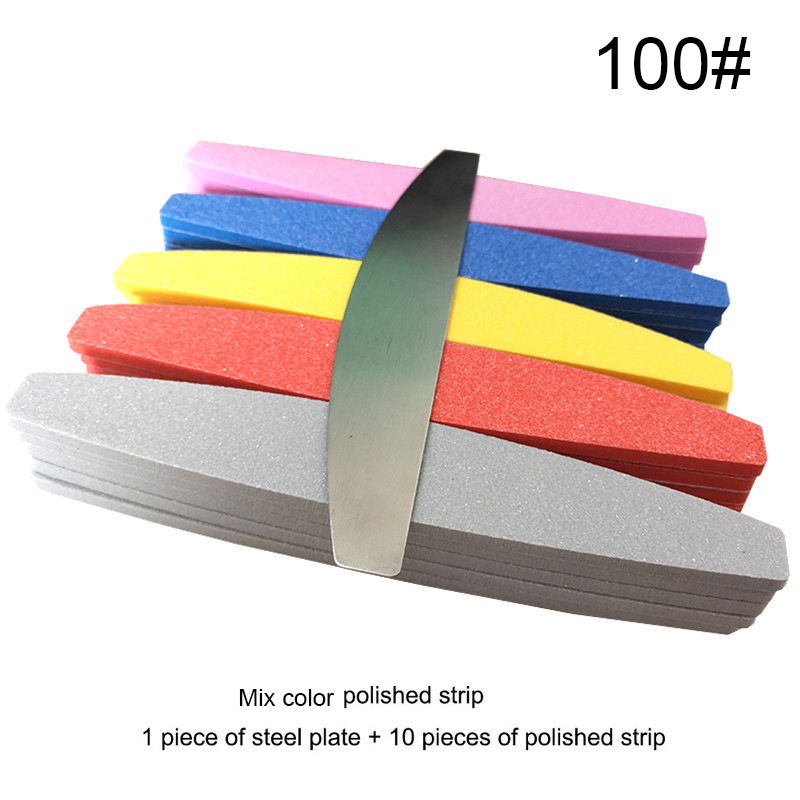 1 set (10 pcs) Pink Sponge Nai - đánh giá và giá Nail File Titanium