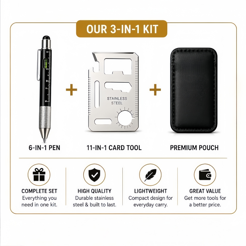 Men Gifts 6-in-1 Multitool Pen - đánh giá và giá Edc Carry For Men