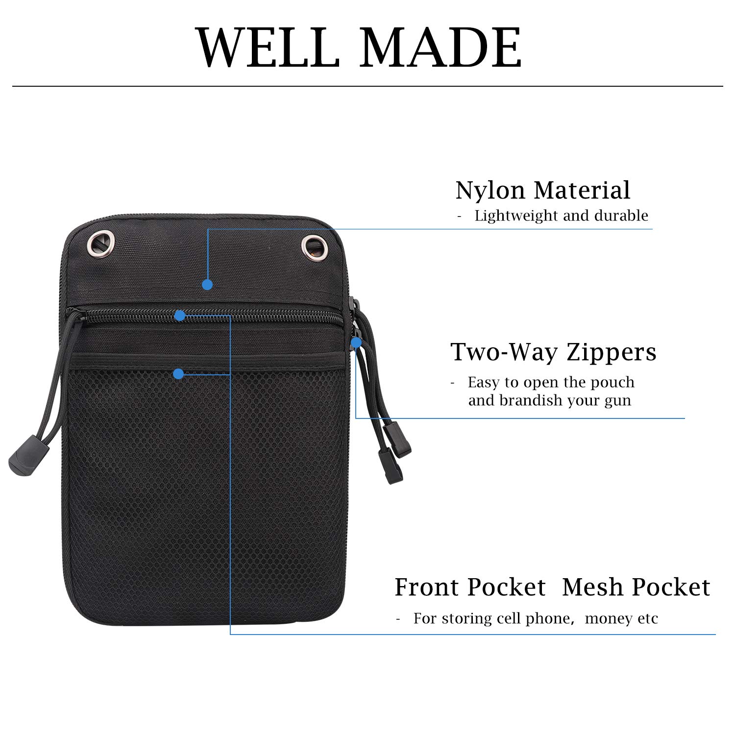 Molle Tactical Concealed Gun H - đánh giá và giá Edc Concealed Carry Fanny Pack