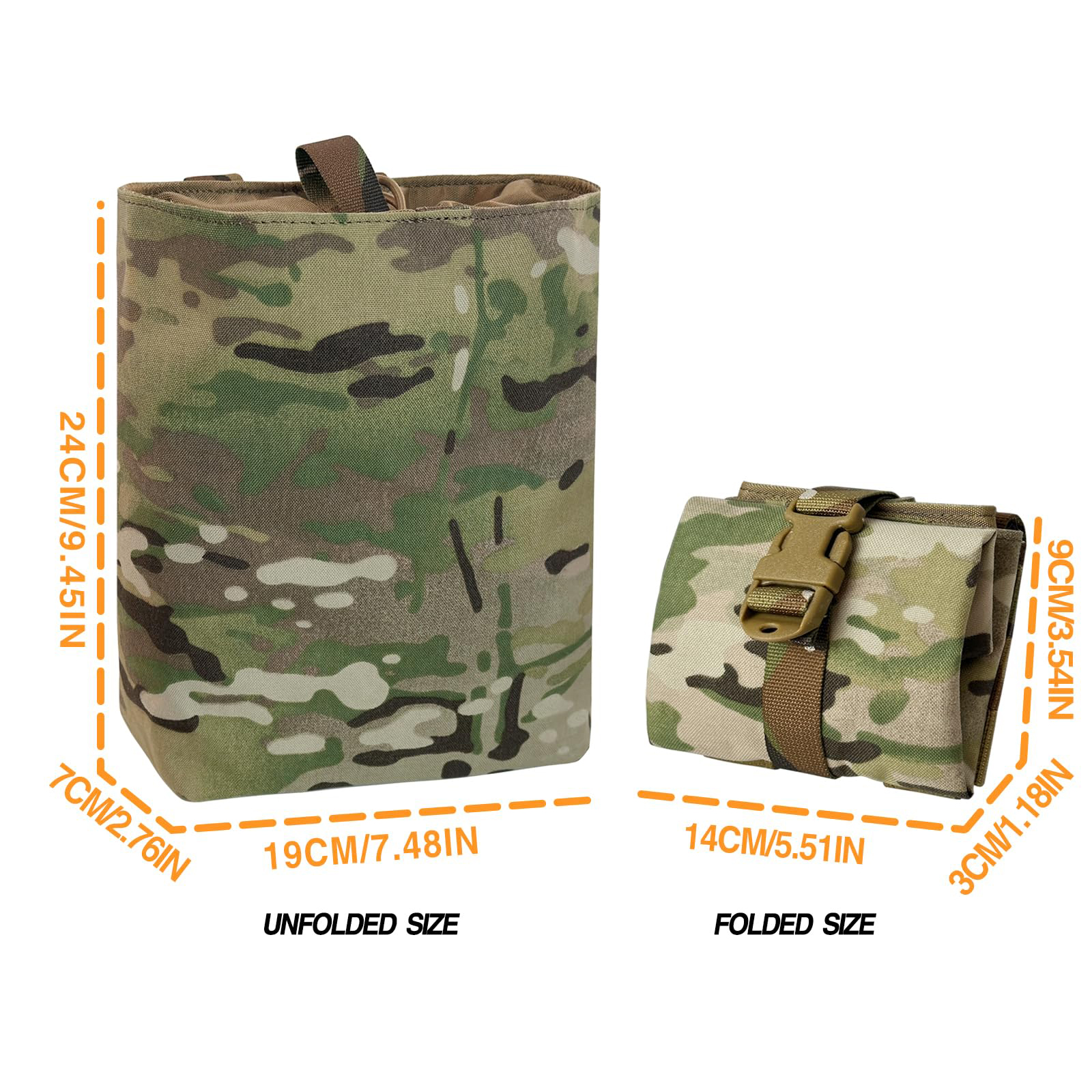 New Molle Folding Dump Drop Ma - đánh giá và giá Edc Everyday Carry