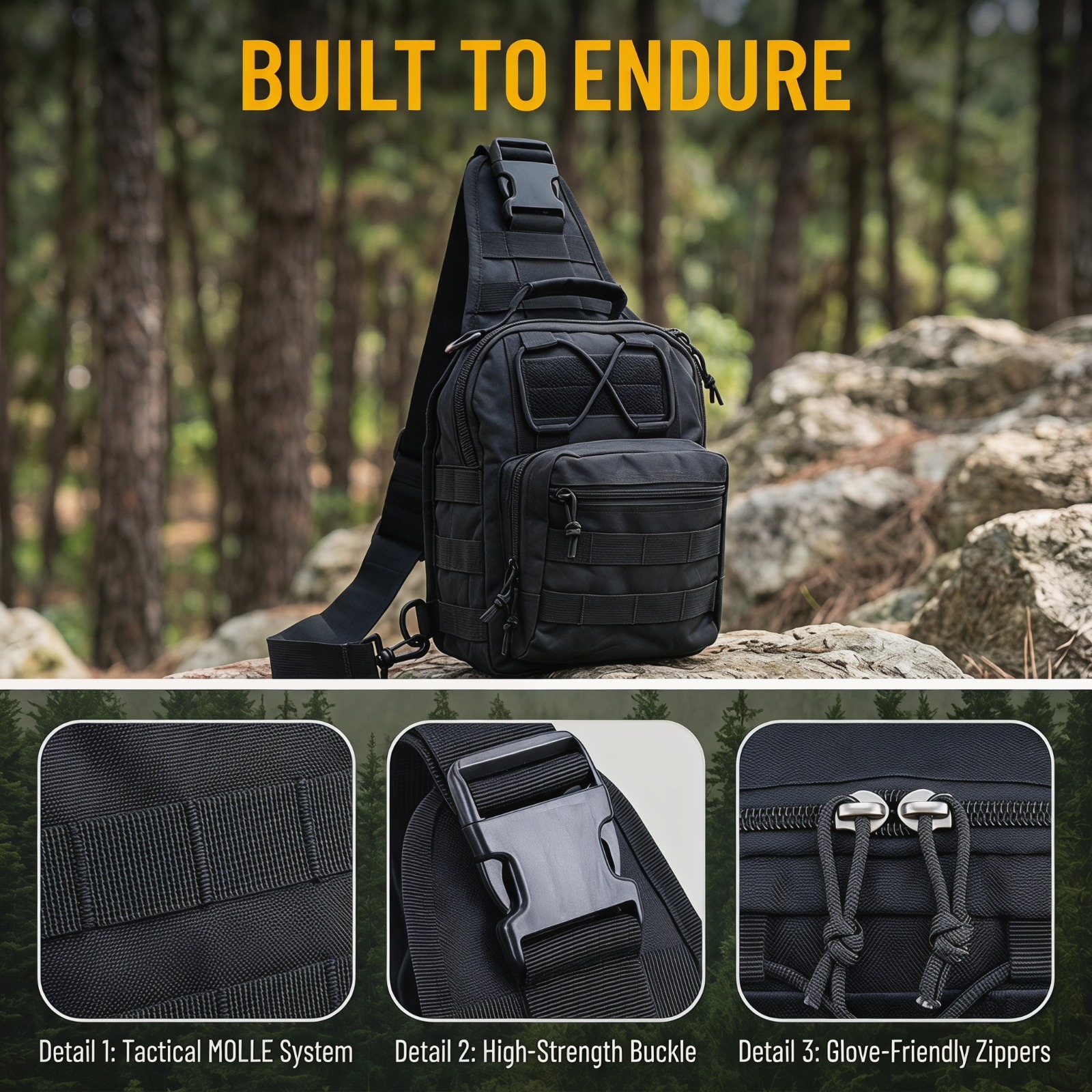 Tactical Sling Chest Pack Dura - đánh giá và giá Edc Everyday Carry Bag