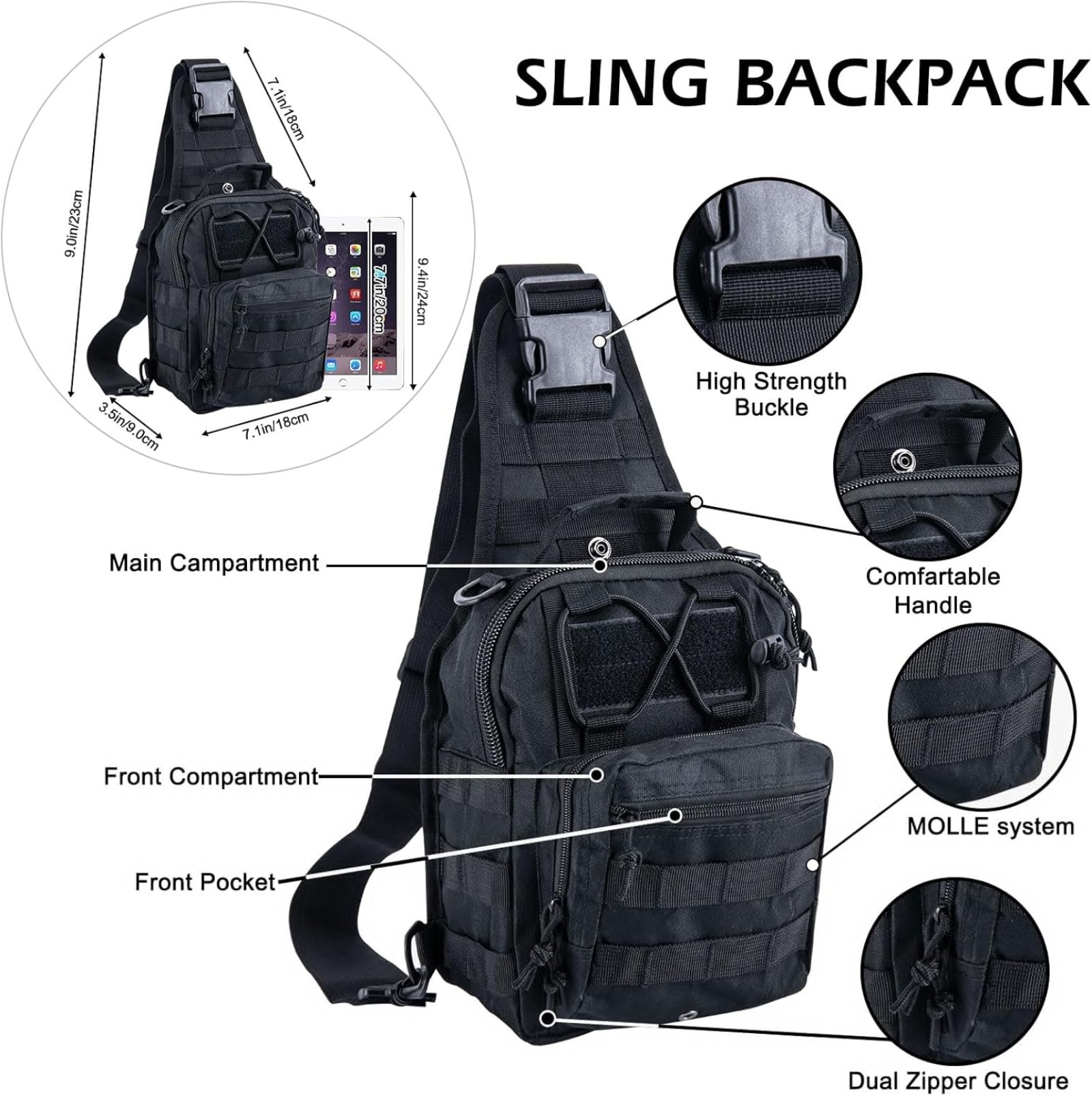 Tactical Sling Chest Pack Dura - đánh giá và giá Edc Everyday Carry Bag