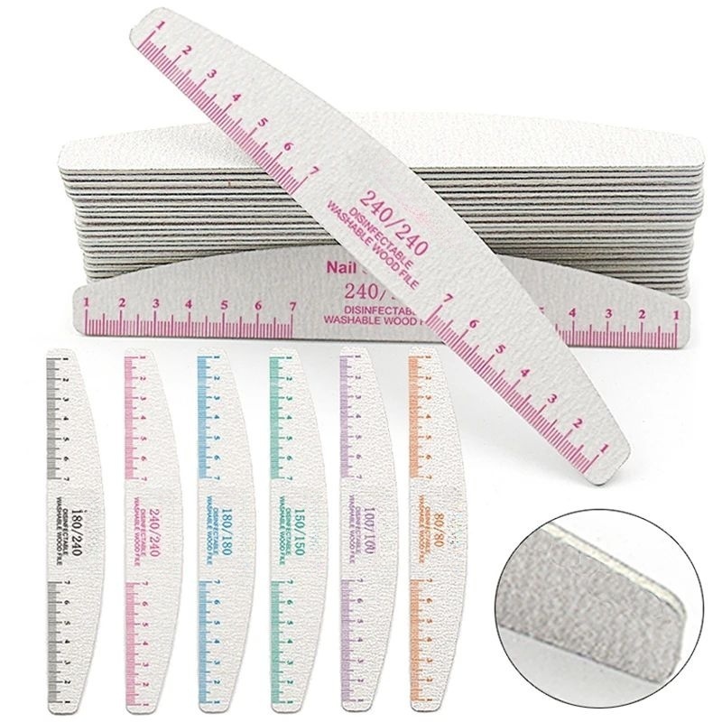 50pcs Nail File Wooden Sanding - đánh giá và giá Nail File Titanium