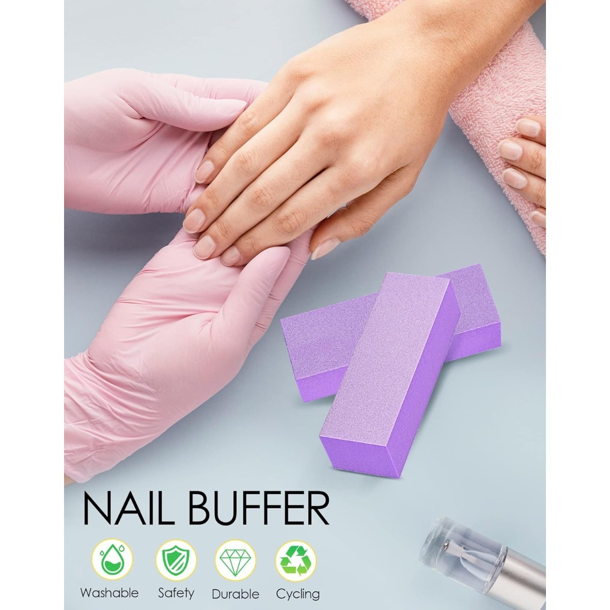 Maryton Nail Buffer Block, Med - đánh giá và giá Nail File Titanium